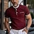 billiga klassisk polo-Herr T-shirt POLO Shirt Arbete Företag Hög krage Kortärmad Mode Grundläggande Ensfärgat Slät Knapp Sommar Normal Marinblå Mörkröd Svart Vit T-shirt