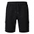 economico Classico-Per uomo Pantaloncini modello cargo Pantaloncini Bermuda A cordoncino Multi tasca Liscio All'aperto Sport Lunghezza del ginocchio Esterno Giornaliero Di tendenza Informale Taglia piccola Nero Blu