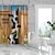 cheap Shower Curtains-180cm Cute Cow Shower Curtain with Wooden Panel and Colorful Flowers - for Home, Homestay, Bathroom, Bathtub Partition - Waterproof Quick-Drying Polyester Fabric - Decorative Hook Shower Curtain