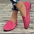 billige Slip-ons og loafers til kvinner-slip-on loafers i gult semsket skinn for kvinner - komfortable fritidsklær for hverdagsbruk