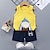 cheap Sets-2 Pieces Toddler Boys T-shirt &amp; Shorts Outfit Graphic Short Sleeve Set School Fashion Daily Summer Spring 3-7 Years