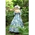 cheap Historical &amp; Vintage Costumes-Baroque Vintage Inspired Medieval Dress Party Costume Prom Dress Princess Shakespeare Women&#039;s Flower / Floral Ball Gown Halloween Party Evening Party Masquerade Dress