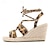 levne Dámské sandály-dámské sandály na klínku sandály na platformě plus size cross pásky letní plážová obuv pro volný čas leopardí