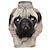 cheap Men&#039;s Pullover Hoodies-Pug Dog Hoodie Mens Graphic Pullover Sweatshirt Khaki Hooded Prints Daily Sports 3D Basic Streetwear Designer Spring &amp; Fall Clothing Apparel Casual Brown Cotton Animal