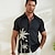 billiga Hawaiiskjorta för män-Herr Skjorta Hawaii skjorta Kokosnötsträd Grafiska tryck Nedvikt Svart Vit Blå Grön Kaki Utomhus Gata Kort ärm Mönster Kläder Sport Mode Streetwear Designer