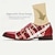 voordelige Premium Schoenen voor Heren-Voor heren Monnik schoenen Bullock Shoes Leer Italiaans volnerf rundleer Anti-slip Magische tape Gesp Rood