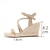 levne Dámské sandály-dámské sandály na klínku sandály na platformě šněrovací plus size denní plážové letní boty s otevřenou špičkou meruňková