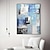 cheap Abstract Paintings-Abstract Skyline Painting hand painted Extra large wall art pain ting handmade blue landscape painting on canvas large wall art blue abstract mordern painting for Bedroom Living room painting