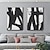 cheap Oil Paintings-Black and white Handpainted Wall Art white Black Texture Painting Neutral Minimalist Wall Art Set of 2 Black and white Texture Canvas Art Modern Rolled Canvas (No Frame)