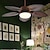preiswerte Deckenventilator-Leuchten-LED-Deckenventilatoren mit Palmblatt-Flügeln, 1-flammig, 130 cm, Metall, 3-farbiges Licht, nordischer Stil, für Schlafzimmer und Esszimmer, 110-240 V