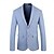 voordelige Heren Klassieke Blazers-Allemaal Linnen jas Linnen blazer Blazer Bruiloft Vrijgezellenfeestje Zoet Alle seizoenen Linnen Effen / effen kleur Standaard Vrijetijdsschoenen Enkele knoopsluiting twee knopen Blazer Zwart blauw