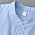 baratos Casual de negócios-Homens Camisa Social camisa de linho Camisa de colarinho chinês Camisa gola mandarim Camisa casual Camisa de algodão Tecido Férias Havaiana Branco Azul Bege Manga Longa colarinho do vovô Primavera