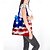 billige Håndtasker og net-Dame Posetaske Skuldertaske Hobo Bag polyester Handle ind Daglig Ferie Tryk Stor kapacitet Foldbar Letvægt Amerikansk flag Hvid / Blå Blå