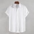 billige mænds fritidsskjorter-Herre Skjorte Button Up skjorte Casual skjorte Sommer skjorte Strandtrøje Sort Hvid Blå Grøn Grå Kortærmet Stribe Aftæpning Hawaiiansk Ferie Tøj Mode Afslappet Bekvem