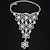 olcso Karkötők-Női Gyűrű karkötők Klasszikus Virág Értékes Divat Luxus Strassz Karkötő ékszerek Ezüst / Arany Kompatibilitás Ajándék Eljegyzés