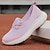 halpa Naisten lenkkarit-naisten lenkkarit mesh tennarit hengittävät mesh pitsi litteät täplät loafer kengät valkoinen pinkki violetti
