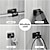 cheap Storage &amp; Organization-16PCS No-Drill Curtain Rod Brackets - Self-Adhesive Plastic Hooks, Universal Wall Mount for Bathroom, Kitchen, Home, and Hotel