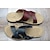 baratos Sandálias para Homem-sandálias masculinas de couro de microfibra pretas sandálias de verão vintage casuais sapatos de férias ao ar livre vermelho marrom branco