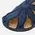 baratos Sandálias de mulher-Mulheres Sandálias Chinelos Sandálias Anabela Férias Viagem Folhas Bordado Salto Plataforma Férias Moda Conforto Couro Sintético Velcro Preto Azul Marron
