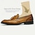 Недорогие Мужские слипоны и лоферы-мужские винтажные коричневые кожаные лоферы с перфорацией и кисточками
