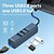billige Periferiutstyr til datamaskiner-usb expander 4-i-1 3.0hub splitter type-c 100 megabit nettverkskort notebook en dra fire expander