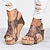 voordelige Damessandalen-dames platform sleehak sandalen open teen uitgesneden slingback hakken mode houtnerf sandalen beige bruin zwarte sandalen