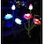 tanie Światła ścieżki i latarnie-słoneczna latarnia lotosowa z 7 zmieniającymi się kolorami dekoracyjne latarnie ogrodowe wodoodporne diody led na zewnątrz dziedziniec trawnik dziedziniec ścieżka dekoracyjne latarnie styl festiwalu