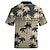 billiga Hawaiiskjorta för män-Kokosnötsträd Palmträd Hawaiisk Ledigt Tillflykt Herr Hawaii skjorta Utomhus Gata Ledigt Sommar Vår Nedvikt Kort ärm Svart, Blå S, M, L Polyester Skjorta