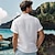 preiswerte Bedruckte Herrenhemden-Herren Freizeithemd Strandhemd Schildkröte Hawaiianisch bequemes Hemd lässig lässig täglich Sommer Umlegekragen Kurzarm weißes Hemd aus Leinen-Baumwoll-Mischgewebe