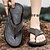 cheap Men&#039;s Sandals-Men&#039;s Leather Sandals Summer Sandals Slippers &amp; Flip-Flops Retro Walking Casual Daily Vacation Beach Comfortable Shoes Dark Grey Dark Brown