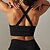 voordelige Sport bh&#039;s-Dames Lichte ondersteuning Sport bh&#039;s Running BH Open achterkant Gekruiste rug Goede top Gewatteerd Fitness Recreatiesport Hardlopen Ademend Lichtgewicht Zacht Zwart Wit donkergrijs Effen