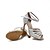 cheap Latin Shoes-Women&#039;s Latin Dance Shoes Professional Heel Sandals Flashing Shoes Stylish Professional Pearl Sparkling Glitter Customized Heel Open Toe Buckle Adults&#039; Black White Almond