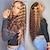 cheap Human Hair Lace Front Wigs-13x4 Highlight Ombre Lace Front Wig Human Hair Deep Wave HD Lace Frontal Wigs Human Hair P4/27 Colored Deep Wigs For Women 180%
