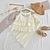 cheap Sets-Children&#039;s Sets Tops Sleeveless Pullover Tiered Wide Leg Pants Loose Straight Cotton New Korean Sweet Fashion Designable Girls