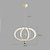 preiswerte Pendelleuchte-LED Pendelleuchte 48cm Ring Kreis Design 3 Farbe Licht Metall luxuriöse moderne Stil Esszimmer Schlafzimmer Pendelleuchten 110-240V