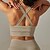 voordelige Sport bh&#039;s-Dames Lichte ondersteuning Sport bh&#039;s Running BH Open achterkant Gekruiste rug Goede top Gewatteerd Fitness Recreatiesport Hardlopen Ademend Lichtgewicht Zacht Zwart Wit donkergrijs Effen