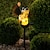 Недорогие Подсветки дорожки и фонарики-Солнечные колибри садовые фонари уличный водонепроницаемый газонный светильник для виллы тропа задний двор парк газон ландшафтное украшение солнечная смола сова двор свет
