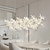 billige Krystal lysekroner-led lysekrone varm hvid 100cm 8-lys unikt design krystal blomst lysekrone restaurant luksus italiensk kunst bar ø bordlamper kreativ metal spisestue 110-240v