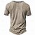 billige Etnisk stil-Herre Tribal Bandana print T-shirt Henley-skjorte Kortærmet 3D-udskrivning Designer Etnisk Ferierejse Afslappet Daglig Sommer Forår Heather Grey Grøn Kakifarvet Henley Henley T-shirt