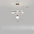 billige Vedhængslys-led pendel 50cm 2-lys ring cirkel design dæmpbar aluminium malet finish kunstig nordisk stil stue soveværelse pendel 110-240v kun dæmpbar med fjernbetjening