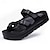 cheap Women&#039;s Slippers &amp; Flip-Flops-Women&#039;s Platform Slippers Comfortable Foam Slides with Adjustable Buckle Lightweight Thick Soles Khaki Black