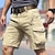 billige cargo-shorts med print til mænd-cargoshorts til mænd med ankertryk afslappet pasform afslappet arbejdsshorts i bomuld med flere lommer til udendørs vandre-campingshorts