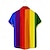 olcso Általános anime jelmez – kapucnisok és pólók-LMBT LMBTQ Szivárvány zászló Blúz / Ing Szivárvány Grafikus Kompatibilitás Férfi Felnőttek Álarcos mulatság 3D nyomtatás Pride Parade Büszkeség hónapja