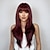 cheap Synthetic Trendy Wigs-Synthetic Wig Uniforms Career Costumes Princess Straight kinky Straight Middle Part Layered Haircut Machine Made Wig 26 inch Wine Red Synthetic Hair Women&#039;s Cosplay Party Fashion Burgundy