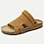 cheap Men&#039;s Sandals-Men&#039;s Sandals Casual Beach Microfiber Breathable Comfortable Slip Resistant Loafer Buckle Black Brown Khaki