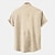 cheap Men&#039;s Printed Shirts-Men&#039;s Ethnic Shirt Holiday Casual Tribal Summer Spring Stand Collar Short Sleeve Green, khaki, Beige Shirt 18.6% Linen 63.2% Polyester 18.2% Cellulose Fiber