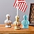 tanie Rzeźby-Miniaturowa podstawa masztu flagowego w stylu vintage, ozdobiona motywami dyni i tykwy ze złotej folii - idealna dekoracja na świąteczne uroczystości w domu lub na biurku