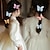 abordables Couvre-chefs enfants-Pinces à cheveux papillon en strass, 6 pièces, couleur dégradée, accessoires pour cheveux de filles