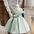 cheap Party Dresses-Kids Girls&#039; Dress Party Dress Solid Color Sleeveless Performance Special Occasion Ruched Daily Princess Polyester Midi Skater Dress Summer Spring 2-12 Years Multicolor Light Green Pink