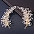 billiga Huvudbonader för brudnäbbar-Crown Tiaras pannband Huvudbonad Bergkristall Legering Bröllop cocktail Elegant Lyx Med Strass Pärlimitation Hårbonad Huvudbonader